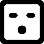 Emoji Surprised Square Round 422 SVG Icon